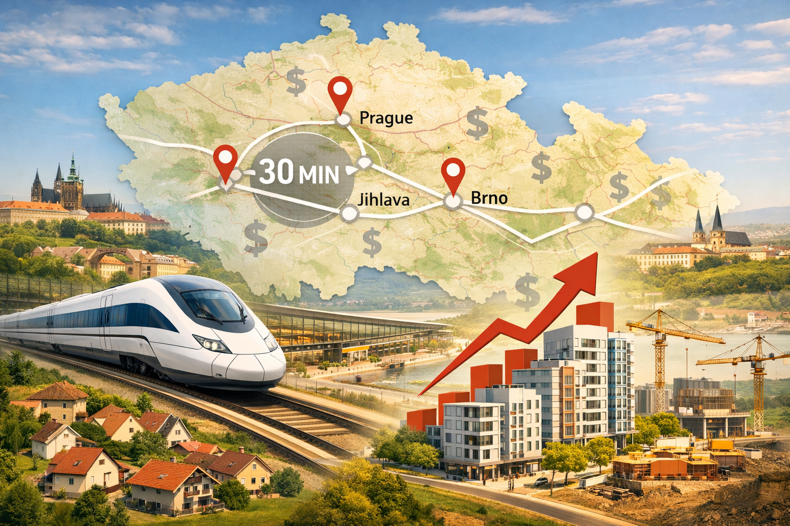 Jak vysokorychlostní tratě překreslí realitní mapu Česka